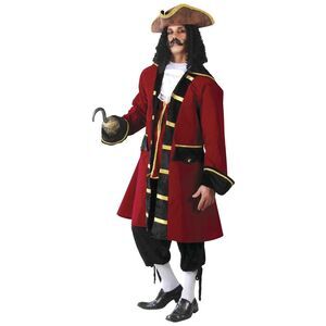 Fiestas Guirca Mens Pirate Captain Costume Set / Red/Black